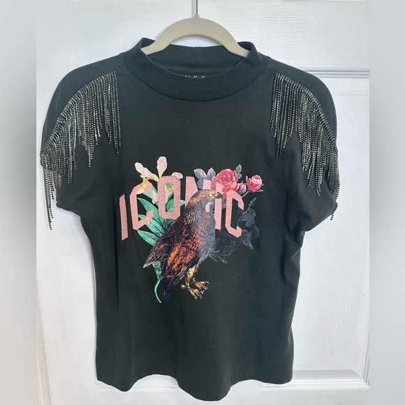 Guess Iconic rhinestone embellished tee. Size Small - Picture 6 of 9